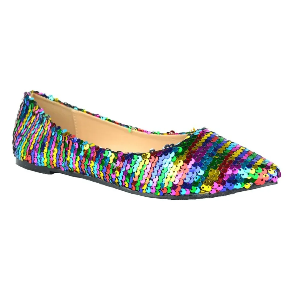 MULTI SEQUIN BALLET FLAT - Picture 2 of 4